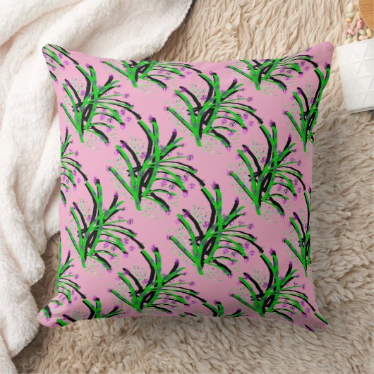 Accent Shrub Decorative Pink  クッション (ブランケット)
