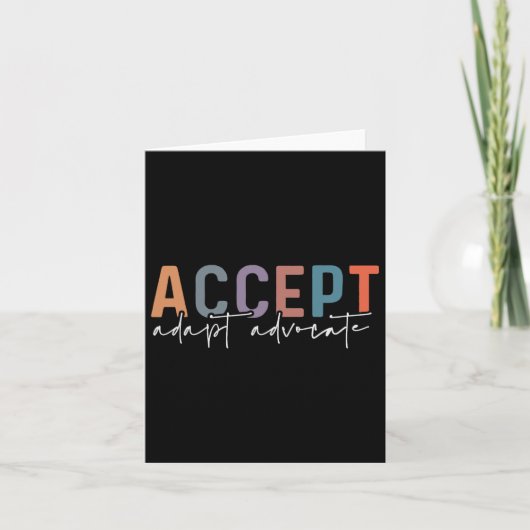 Accept Adaptate Advocate特別教育先生Au カード (正面)