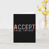 Accept Adaptate Advocate特別教育先生Au カード (黄色い花)