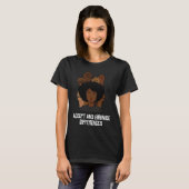 Accept And Embrace Differences Curly Afro Melanin Tシャツ (正面フル)