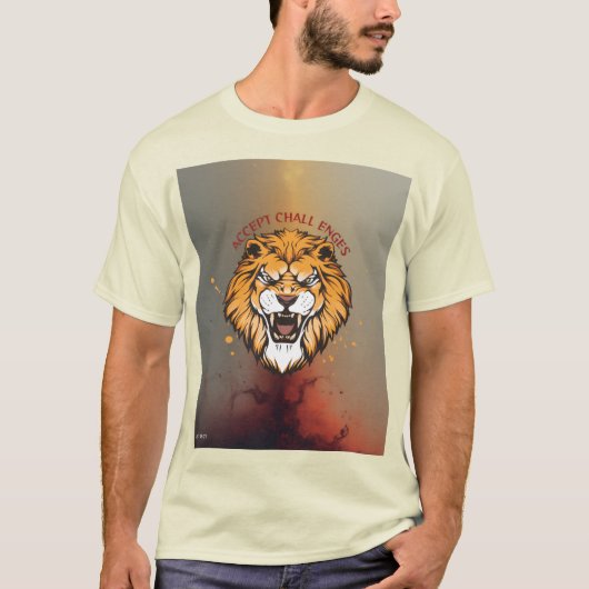Accept challenges t shirt design  tシャツ (正面)