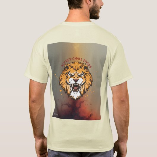 Accept challenges t shirt design  tシャツ (裏面)