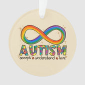 Accept Love Understand – インフィニティ自閉症意識 オーナメント (正面)