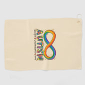 Accept Love Understand – インフィニティ自閉症意識 ゴルフタオル (横)