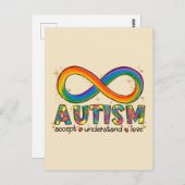 Accept Love Understand – インフィニティ自閉症意識 ポストカード (正面/裏面)