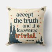 Accept The Truth - Throw Pillow クッション (正面)