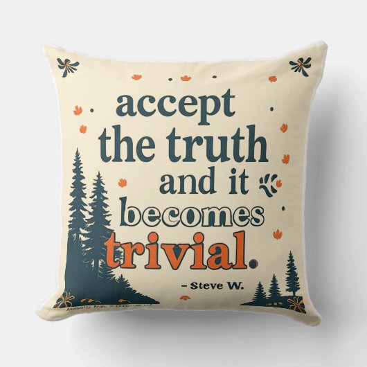 Accept The Truth - Throw Pillow クッション (正面)