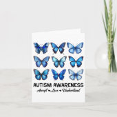 Accept Understand Love Autism Awareness Butterfly カード (正面)