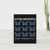 Accept Understand Love Autism Awareness Butterfly カード (正面)