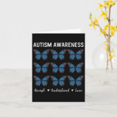 Accept Understand Love Autism Awareness Butterfly カード (黄色い花)