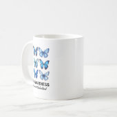 Accept Understand Love Autism Awareness Butterfly コーヒーマグカップ (正面左)