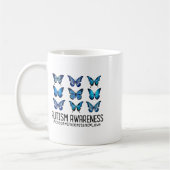Accept Understand Love Autism Awareness Butterfly コーヒーマグカップ (左)