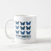 Accept Understand Love Autism Awareness Butterfly コーヒーマグカップ (左)
