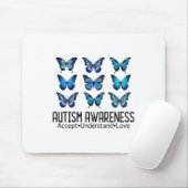 Accept Understand Love Autism Awareness Butterfly マウスパッド (マウス)