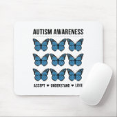 Accept Understand Love Autism Awareness Butterfly マウスパッド (マウス)
