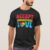 Accept Understand Love Autism Awareness Kindness H Tシャツ (正面)