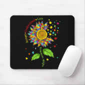 Accept Understand Love Autism Awareness Sunflower マウスパッド (マウス)