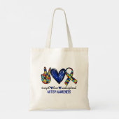 Accept Understand Love Autism Awareness T-Shirt Au トートバッグ (裏面)