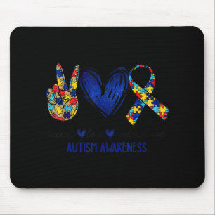 Accept Understand Love Autism Awareness T-Shirt Au マウスパッド