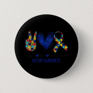 Accept Understand Love Autism Awareness T-Shirt Au 缶バッジ