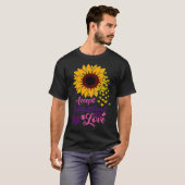 Accept Understand Love Autism Support Sunflower Tシャツ (正面フル)