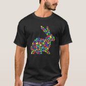 Accept Understand Love Bunny Autism Awareness East Tシャツ (正面)