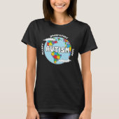 Accept Understand Love Earth Puzzle Autism Awarene Tシャツ (正面)