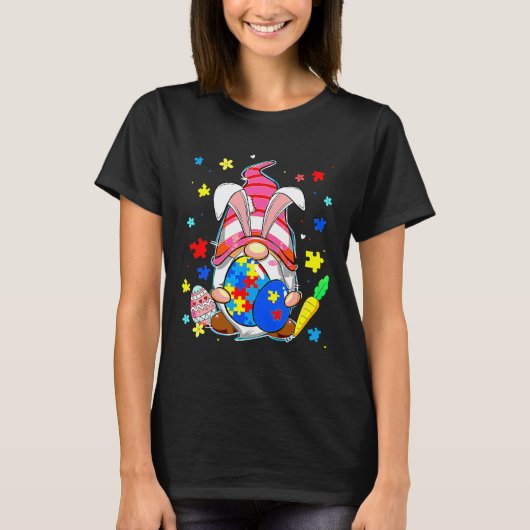 Accept Understand Love Gnome Autism Awareness East Tシャツ (正面)