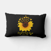 Accept Understanding Love Sunflower Shirt Autism A ランバークッション (裏面)