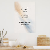 Accept What Is Let Go Have Faith ポスター (キッチン)