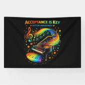 Acceptance Is Key Autism Awareness 横断幕 (横)