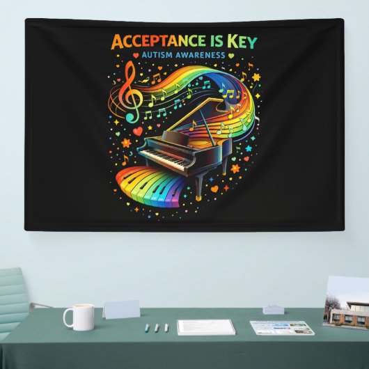 Acceptance Is Key Autism Awareness 横断幕 (トレードショー)