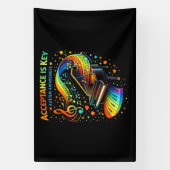 Acceptance Is Key Autism Awareness 横断幕 (縦)