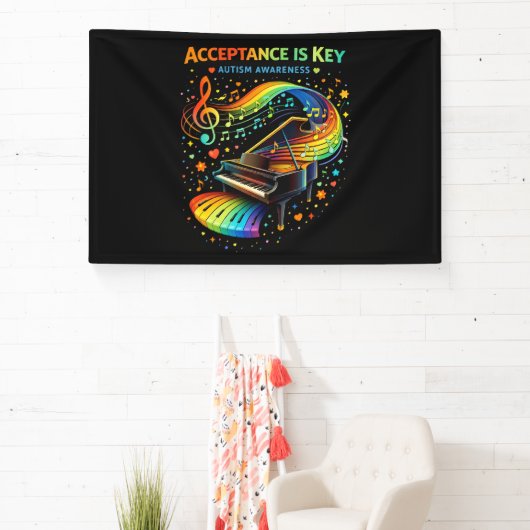 Acceptance Is Key Autism Awareness 横断幕 (インサイチュ)
