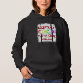 Acceptance Is The Cure Autism Awareness Long Sleev パーカ (正面)