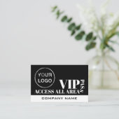 Access All Areasロゴデザイン、VIPカード 名刺 (スタンド正面)