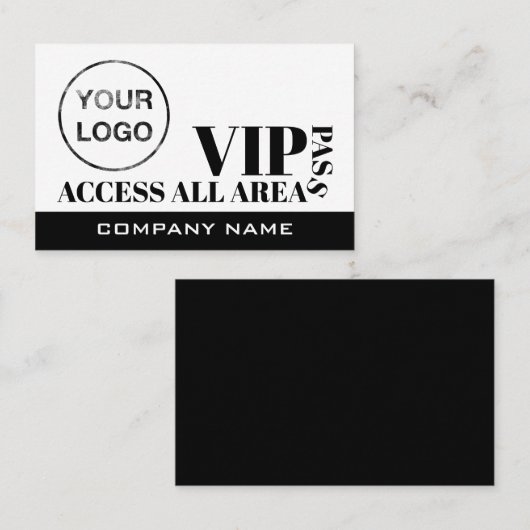 Access All Areasロゴデザイン、VIPカード 名刺 (正面/裏面)