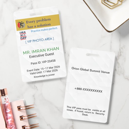 Access Badge Identification | Conference_update バッジ (オフィス)