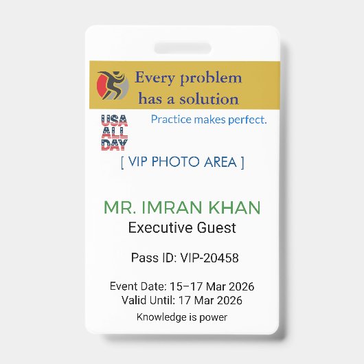 Access Badge Identification | Conference_update バッジ (表面)