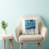Access Granted | Retro Hacker Floppy Disk Graphic クッション (椅子)