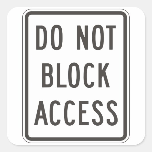 Access Signスタンプをブロックしない スクエアシール (正面)