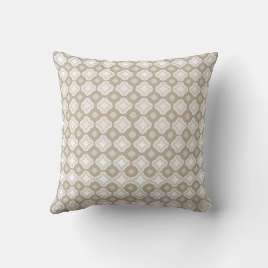 Accessible Beige Throw Pillow クッション (裏面)