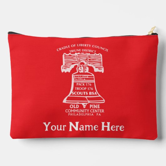 Accessory Pouch Large - Red (Personalized) アクセサリーポーチ (裏面)