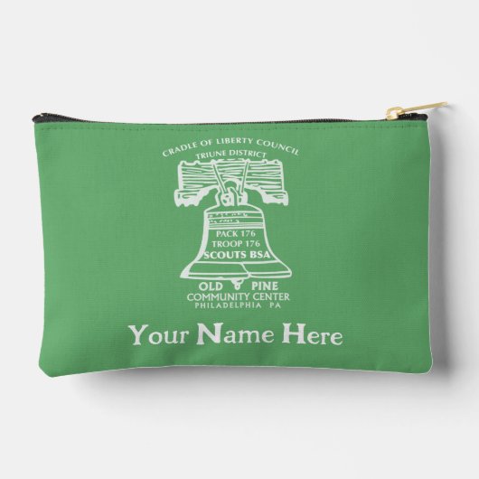 Accessory Pouch Small - Olive Green (Personalized) アクセサリーポーチ (裏面)