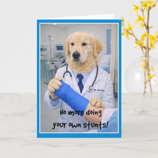 Accident No More Stunts Get Well Card  CA-1 カード (黄色い花)