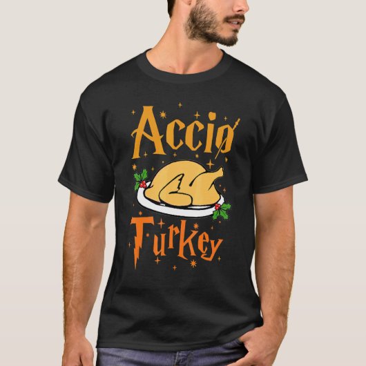 Accio Turkey Thanksgiving Fall Dinner Family Cost Tシャツ (正面)