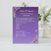 Accommodation Info - Purple Mauve Flowers & White エンクロージャーカード (スタンド正面)