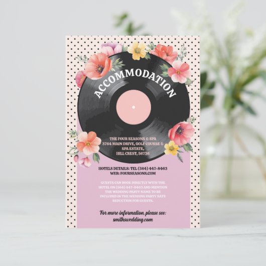 Accommodation Music Record結婚のフローラ1950s エンクロージャーカード (スタンド正面)