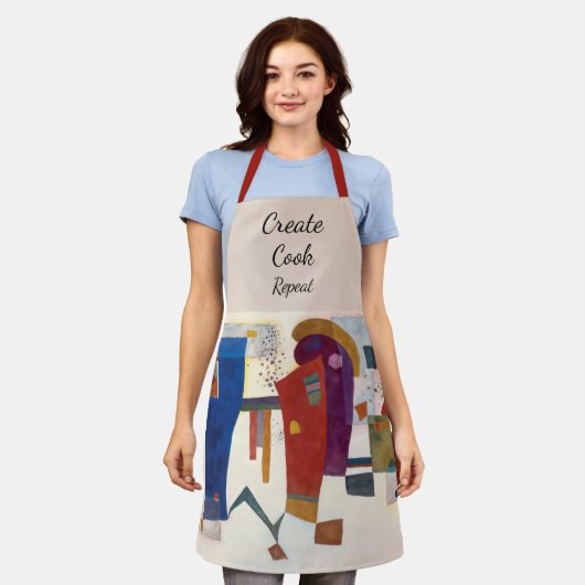 Accompanied Contrast, Kandinsky  エプロン (着用した状態)