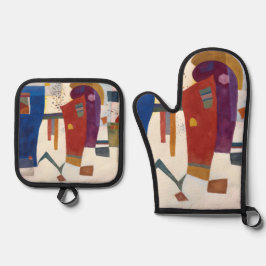 Accompanied Contrast, Kandinsky  鍋つかみ&鍋敷きセット